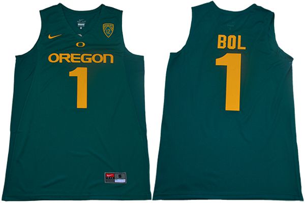 Men Oregon Ducks 1 Bol Green Nike NCAA Jerseys